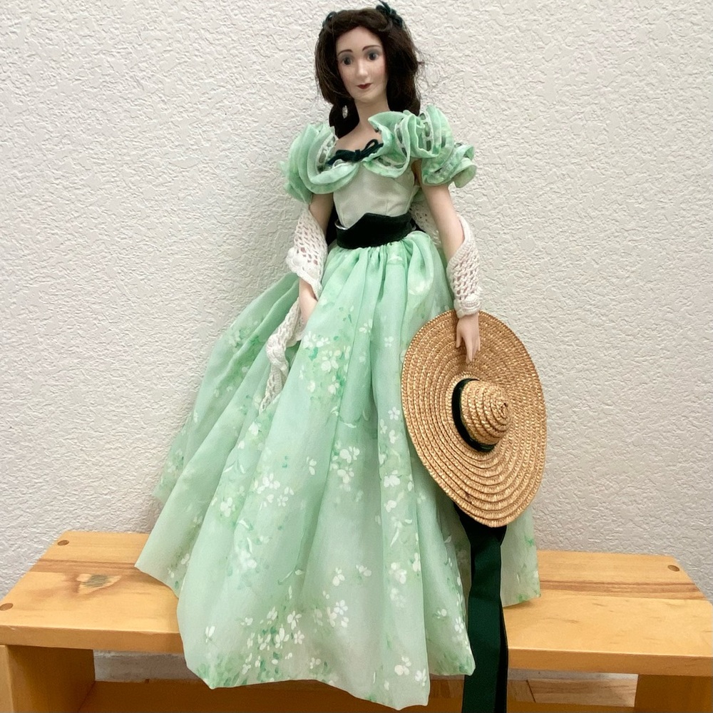 Vintage Franklin Mint Scarlett O'Hara Gone With The Wind Porcelain Doll